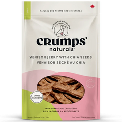 Crumps' naturals Venison Chia Jerky Dog Treats