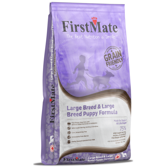 FirstMate Grain Friendly Large Breed & Large Breed Puppy Dry Dog Food, 25lb
