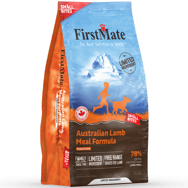 FirstMate LID Australian Lamb Meal Formula Small Bites Dry Dog Food, 4lb