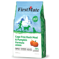 FirstMate LID Cage Free Duck Meal & Pumpkin Formula Dry Dog Food, 5lb