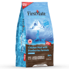 FirstMate LID Chicken Meal with Blueberries Formula Small Bites Dry Dog Food, 4lb