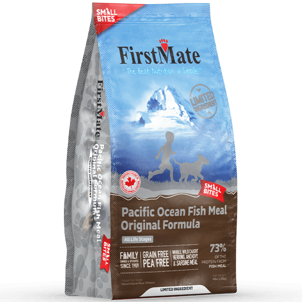 FirstMate LID Pacific Ocean Fish Meal Original Formula Small Bites Dry Dog Food, 4lb