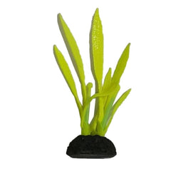 Fish Gear Glow Yellow Cryptocoryne Silicone Aquarium Plant (4")