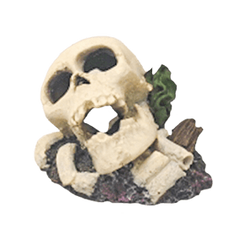 Fish Gear Skull Aquarium Ornament
