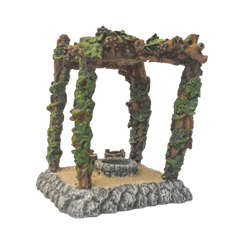 Fish Gear Wishing Well Aquarium Ornament