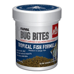 Fluval Bug Bites Slow Sinking Granules Tropical Fish Formula, 45g
