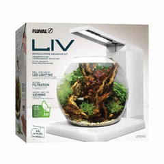 Fluval Liv Microscaping Aquarium Kit, 1.6 US Gal / 6 L, White