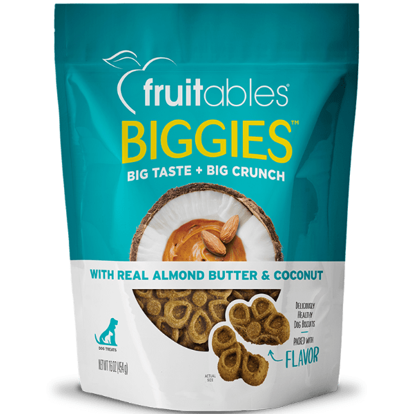 Fruitables Biggies Almond Butter & Coconut Dog Treats