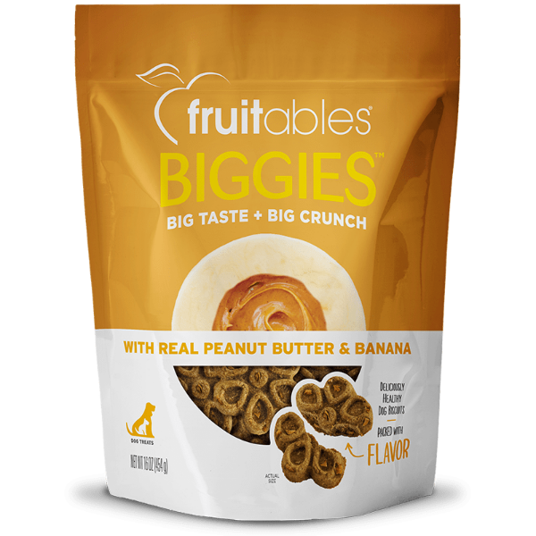Fruitables Biggies Peanut Butter & Banana Dog Treats