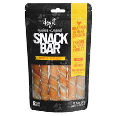 Dogit Snack Bar Chicken-Wrapped Beefhide Spirals
