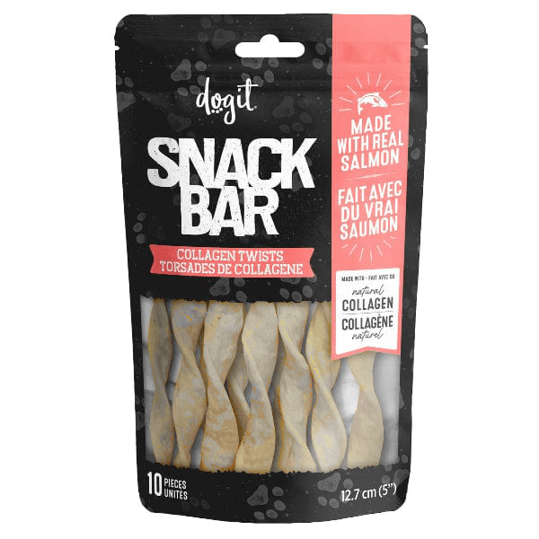 Dogit Snack Bar Salmon Collagen Twists