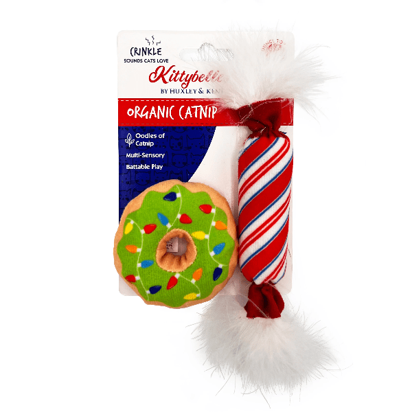 Huxley & Kent Lit Donut & Peppermint Candy Cat Toy