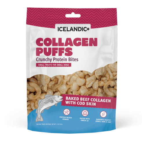Icelandic+ Beef Collagen Puffs with Cod Skin Treats for Small Dogs