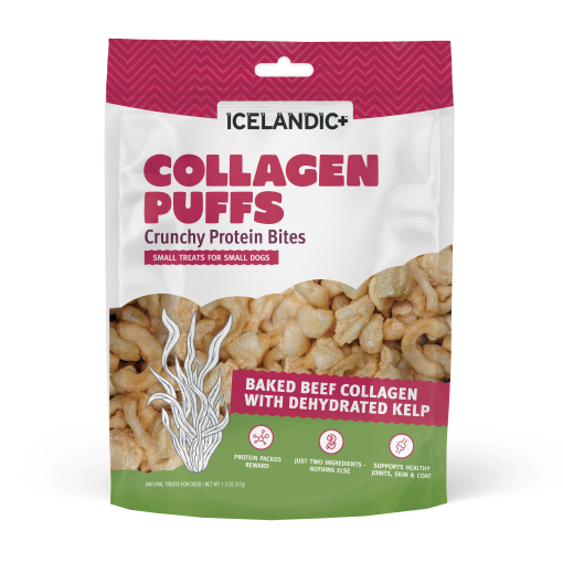 Icelandic+ Beef Collagen Puffs with Kelp Treats for Small Dogs (SPECIAL ORDER ITEM)