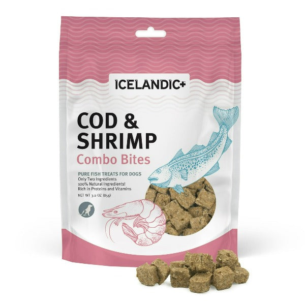 Icelandic+ Cod & Shrimp Combo Bites Fish Dog Treats