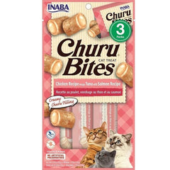 Inaba Churu Bites Tuna with Salmon Recipe Creamy Purée Cat Treat