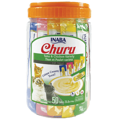 Inaba Churu Chicken & Tuna Recipe Creamy Purée Cat Treat Variety Jar
