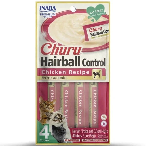 Inaba Churu Hairball Control Chicken Recipe Creamy Purée Cat Treat