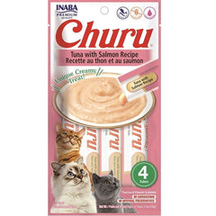 Inaba Churu Tuna with Salmon Recipe Creamy Purée Cat Treat
