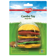 Kaytee Combo Toy, Crispy & Wood Hamburger