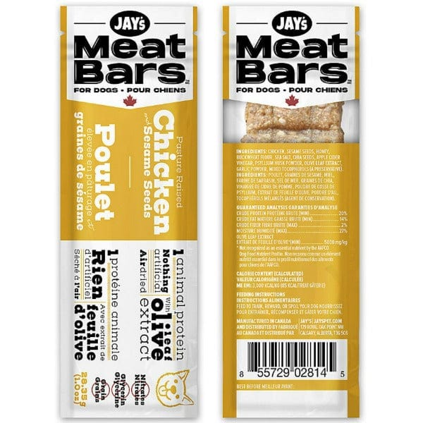 Jay's Meat Bars For Dogs; Chicken & Sesame