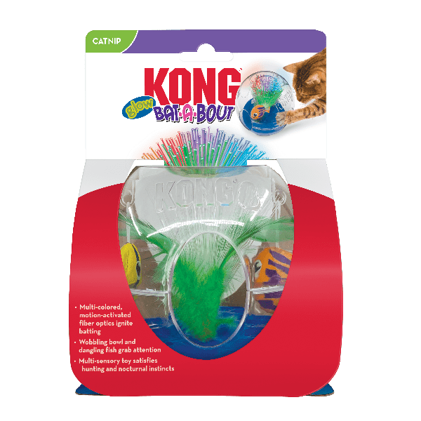 KONG Bat-A-Bout Glow Aquarium Cat Toy