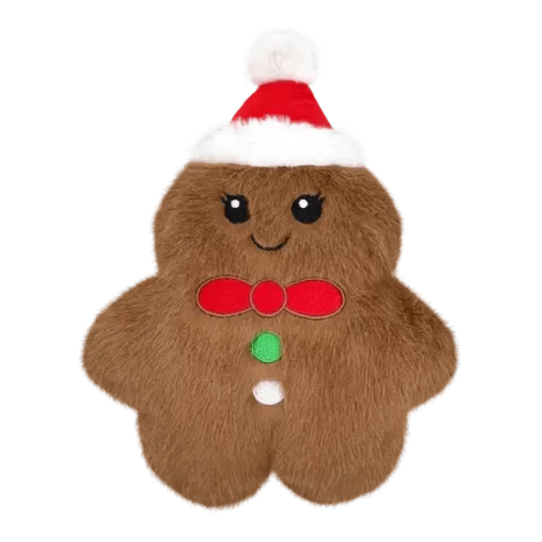 KONG Holiday Snuzzles Mini Gingerbread Dog Toy