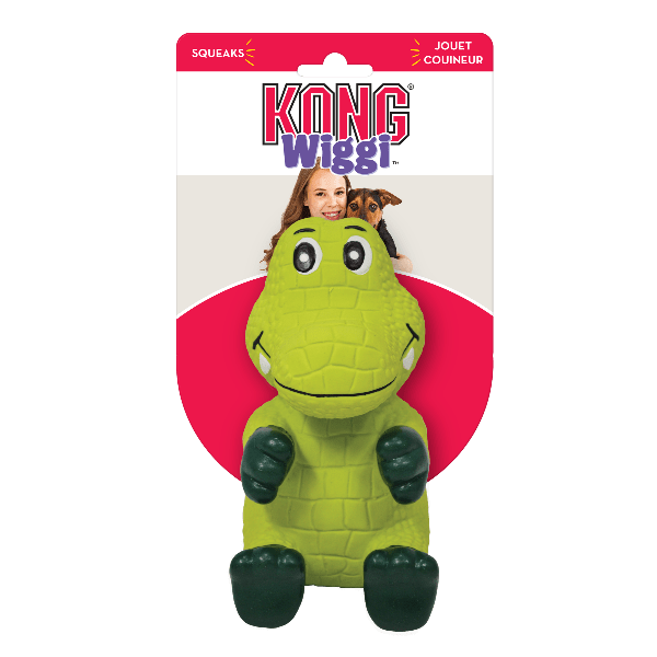 KONG Wiggi Alligator Dog Toy