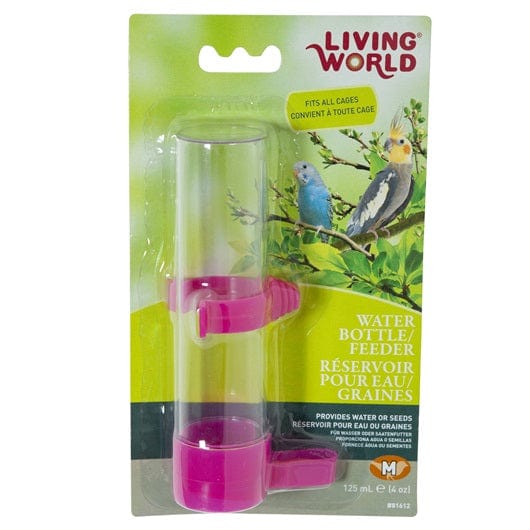 Living World Medium Water Bottle/Feeder Combo for Birds