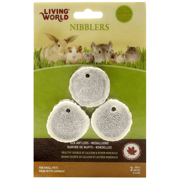 Living World Nibblers Elk Antlers for Small Animals; Medallions