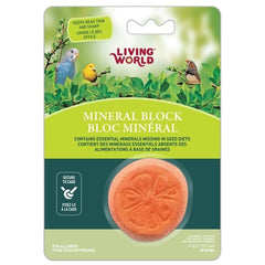 Living World Orange-Shaped Mineral Block for Birds