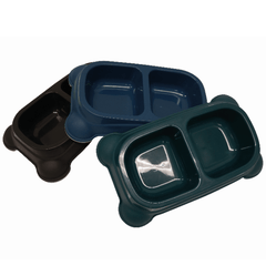M-PETS Plastic Double Bowl