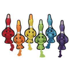 Multipet Cross-Ropes Duck Assorted Dog Toy