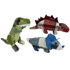 Multipet Cuddle Buddies Plaidosaurus Assorted Dog Toy
