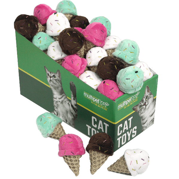 Multipet Ice Cream Cone Cat Toy