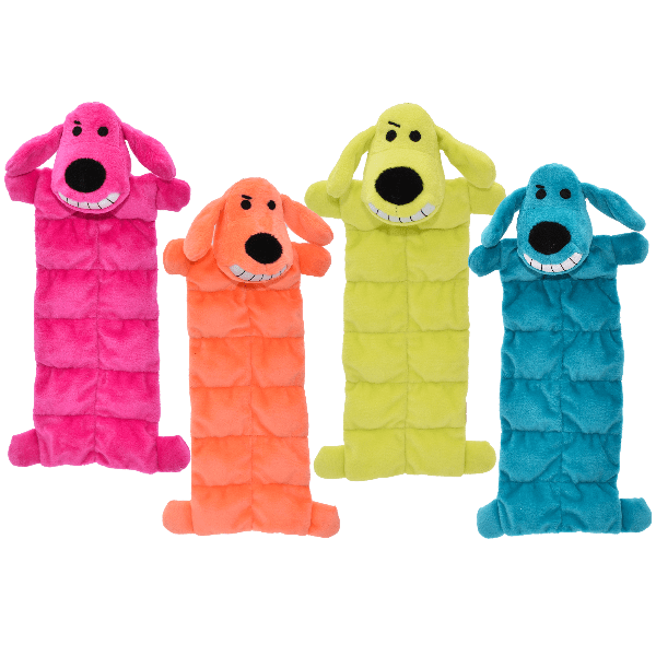 Multipet Loofa Dog Squeaker Mat Assorted Dog Toy