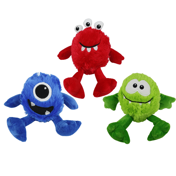 Multipet Monsters Assorted Plush Dog Toy