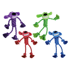 Multipet Rope Body Loofa Dog Toy