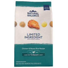 Natural Balance Limited Ingredient Chicken & Brown Rice Recipe Dry Dog Food, 24lb