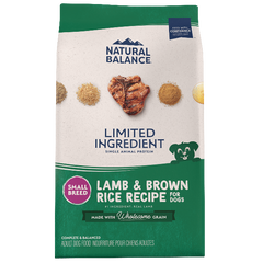 Natural Balance Limited Ingredient Lamb & Brown Rice Small Breed Recipe Dry Dog Food