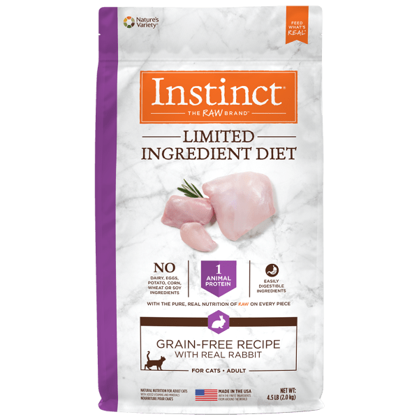 Instinct Limited Ingredient Diet Real Rabbit Recipe Dry Cat Food, 4.5lb
