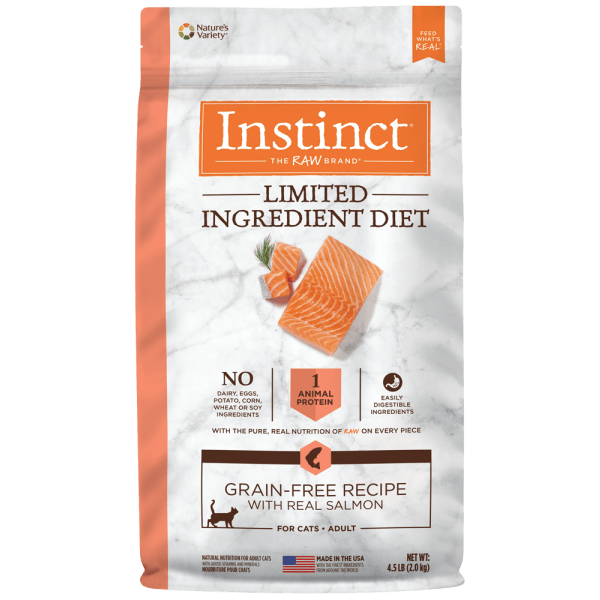 Instinct Limited Ingredient Diet Real Salmon Recipe Dry Cat Food, 4.5lb