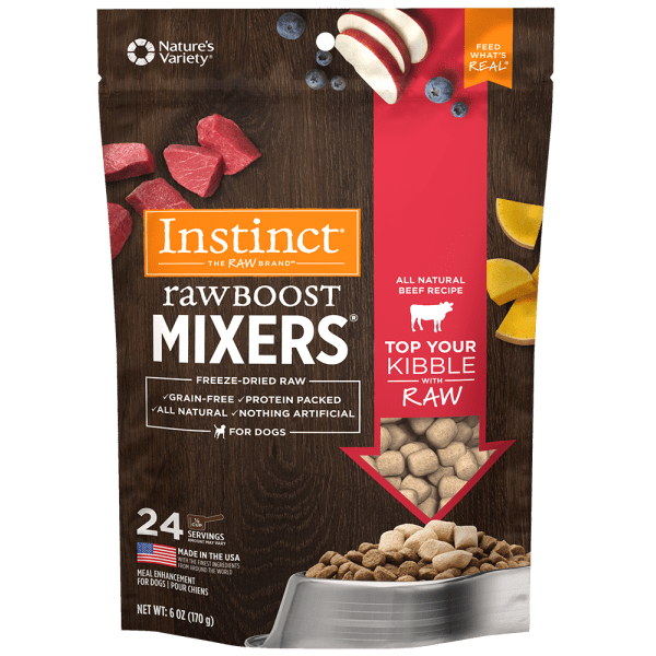Instinct Raw Boost Mixers All Natural Beef Recipe Dog Food Topper, 6oz