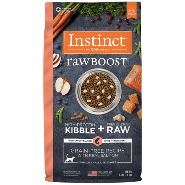 Instinct Raw Boost Real Salmon Recipe Dry Cat Food, 4.5lb