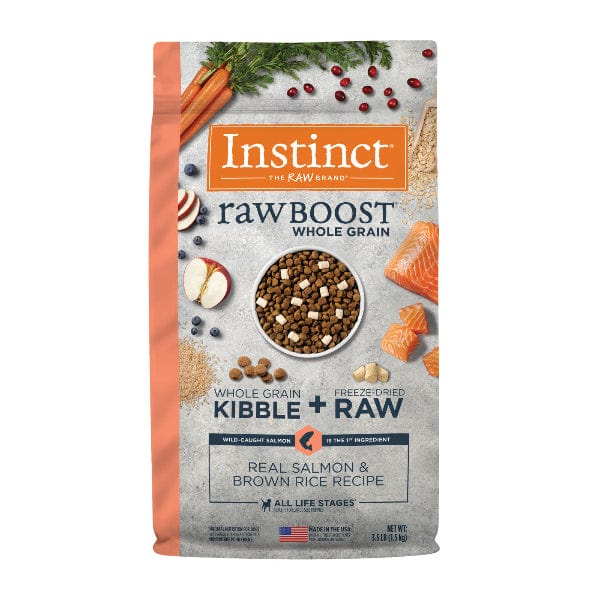 Instinct Raw Boost Whole Grain Real Salmon & Brown Rice Recipe Dry Dog Food, 3.5lb