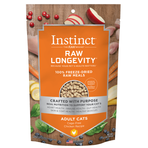 Instinct Raw Longevity Chicken Recipe 100% Freeze Dried Cat Food, 9.5oz
