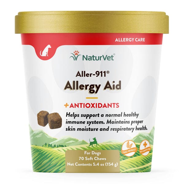 NaturVet Aller-911 Allergy Aid plus Antioxidants Soft Chews For Dogs