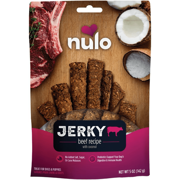 Nulo Freestyle Beef Recipe with Coconut Jerky Strips Dog Treats