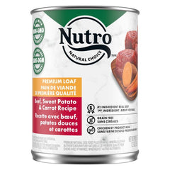 Nutro Beef, Sweet Potato & Carrot Premium Loaf Adult Canned Dog Food, 12.5oz