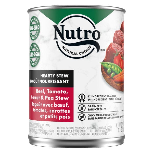 Nutro Beef, Tomato, Carrot & Pea Hearty Stew Adult Canned Dog Food, 12.5oz